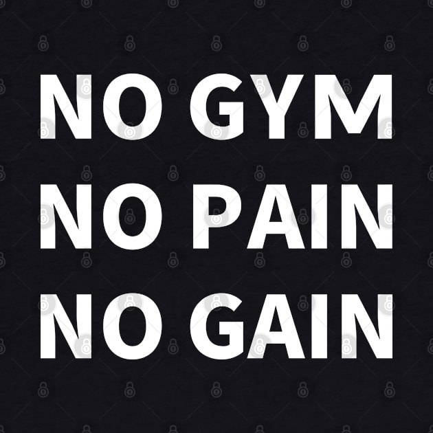 NO GYM, NO PAIN, NO GAIN by MoreThanThat